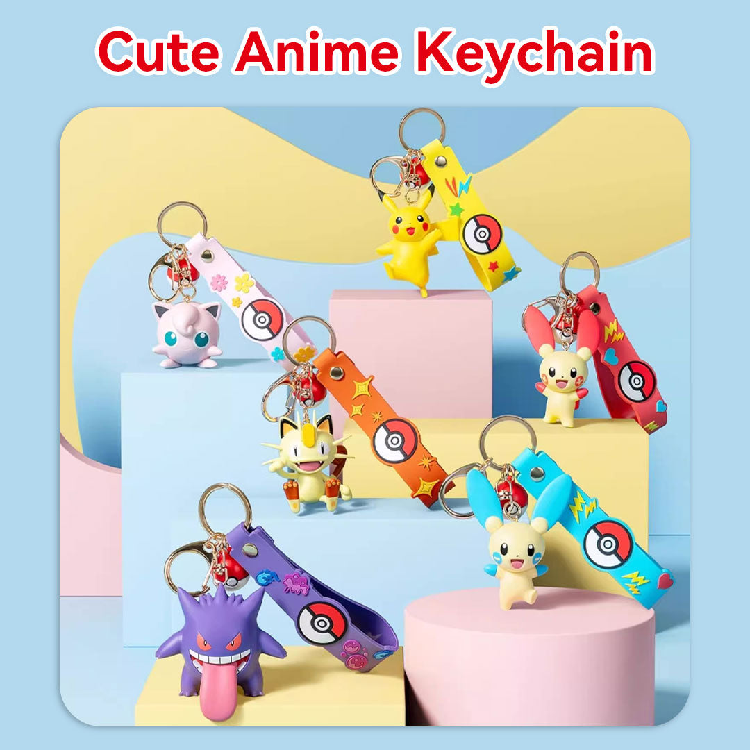 Pokémon Keychain Anime Doll Pikachu Car Pendant Couple Backpack Pendant Desktop Decoration Toy Gift