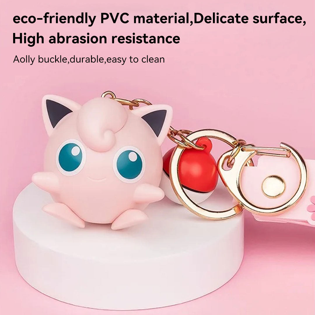 Pokémon Keychain Anime Doll Jigglypuff Car Pendant Couple Backpack Pendant Desktop Decoration Toy Gift