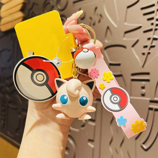 Pokémon Keychain Anime Doll Jigglypuff Car Pendant Couple Backpack Pendant Desktop Decoration Toy Gift